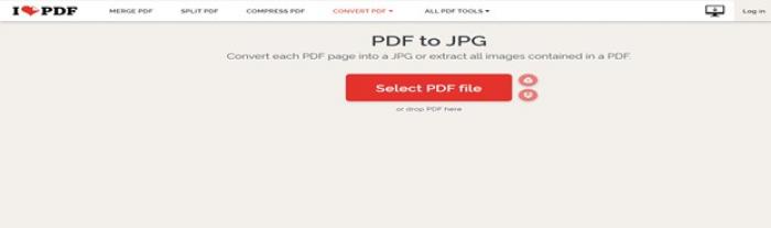 How to change PDF to JPG in iLovePDF