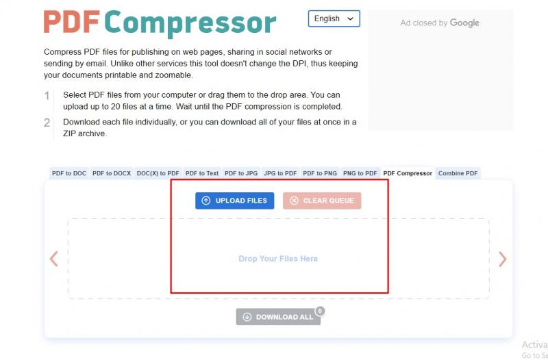 Compress PDF file with PDFCompressor Step1