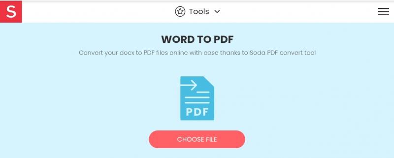 Convert word doc to pdf in SodaPDF