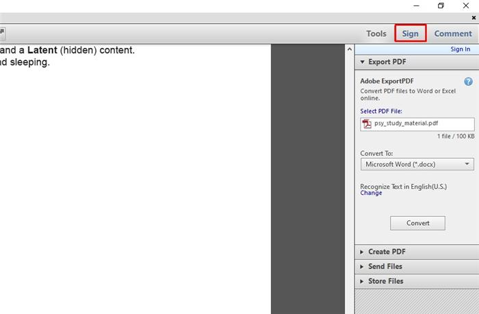 How to sign a pdf without adobe acrobat