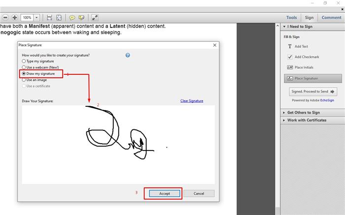 How to sign a pdf without adobe acrobat
