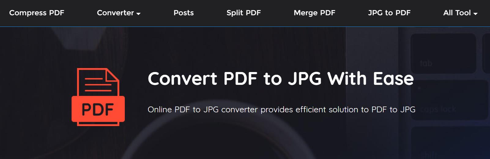 How to change PDF to JPG in VancePDF